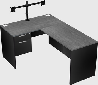 L-shaped office desk