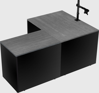 L-shaped office desk