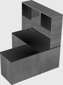 L-shaped office desk