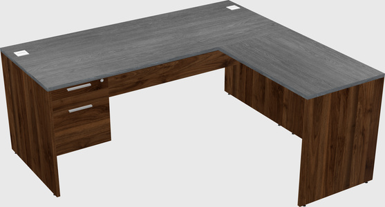 L-shaped office desk