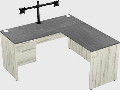 L-shaped office desk