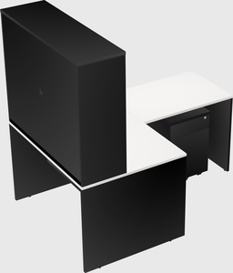 L-shaped office desk