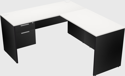 L-shaped office desk