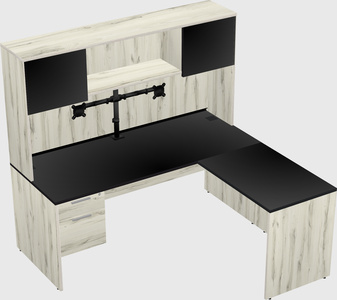 L-shaped office desk