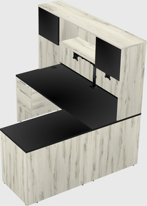 L-shaped office desk