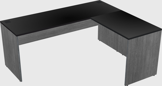 L-shaped office desk