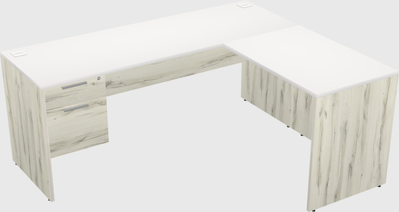 L-shaped office desk