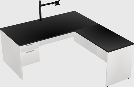 L-shaped office desk