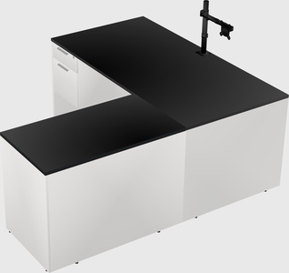 L-shaped office desk