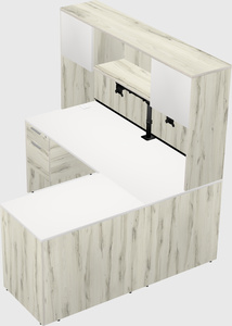 L-shaped office desk