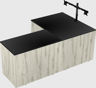 L-shaped office desk