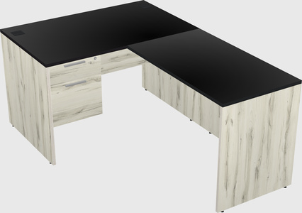 L-shaped office desk