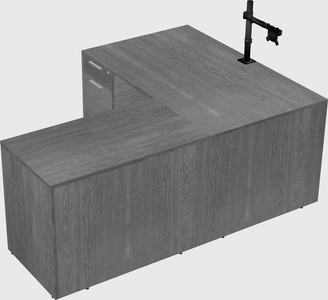 L-shaped office desk