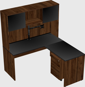 L-shaped office desk