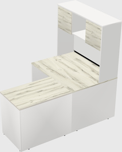 L-shaped office desk