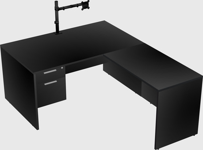 L-shaped office desk