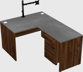 L-shaped office desk