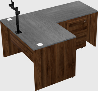 L-shaped office desk