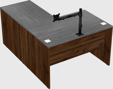 L-shaped office desk
