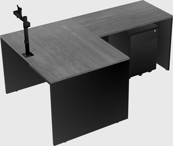 L-shaped office desk