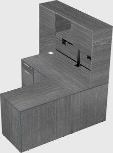 L-shaped office desk