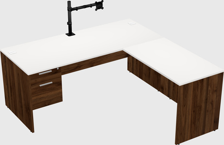 L-shaped office desk