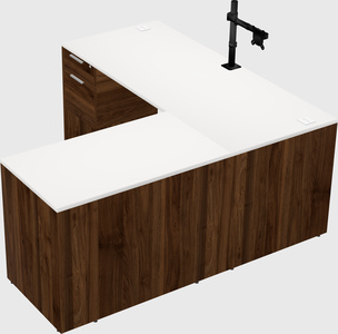 L-shaped office desk