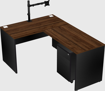 L-shaped office desk