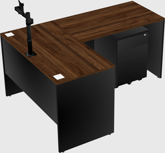 L-shaped office desk