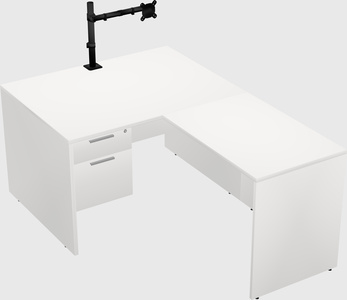 L-shaped office desk
