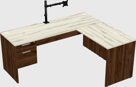 L-shaped office desk