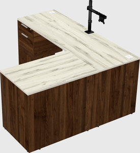 L-shaped office desk
