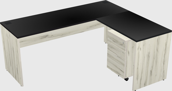 L-shaped office desk
