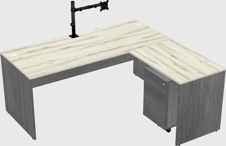 L-shaped office desk