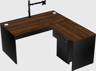 L-shaped office desk