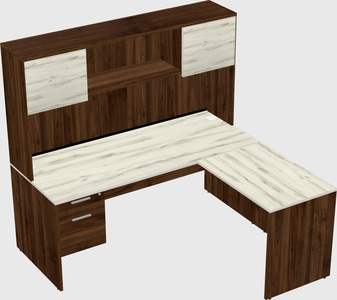 L-shaped office desk