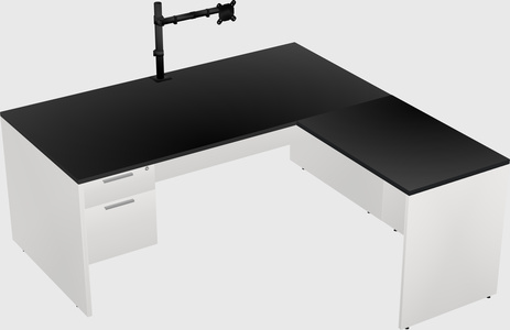 L-shaped office desk