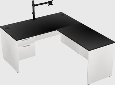 L-shaped office desk