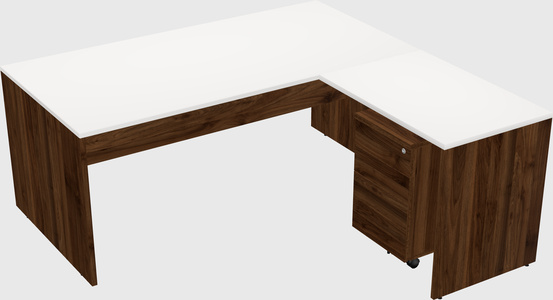 L-shaped office desk