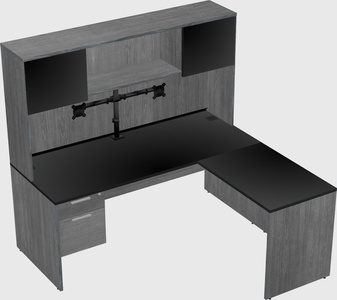 L-shaped office desk