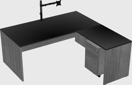 L-shaped office desk