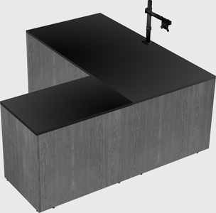 L-shaped office desk