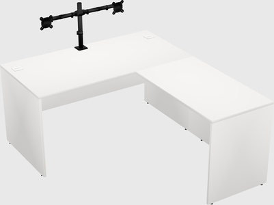 L-shaped office desk
