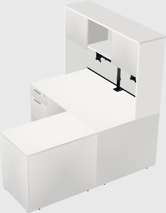 L-shaped office desk