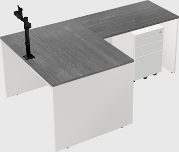 L-shaped office desk