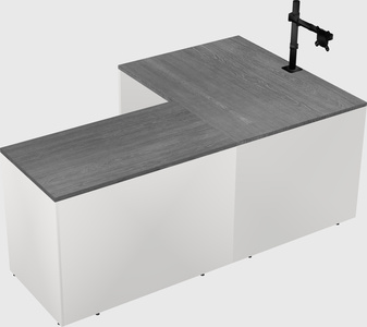 L-shaped office desk
