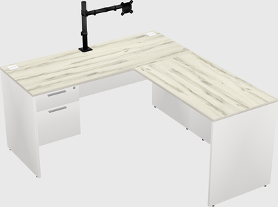 L-shaped office desk