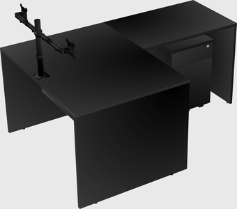 L-shaped office desk