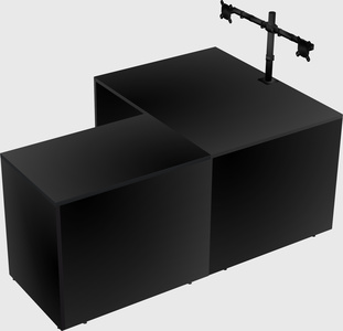 L-shaped office desk