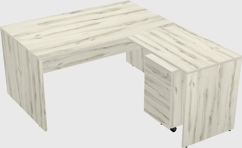 L-shaped office desk
